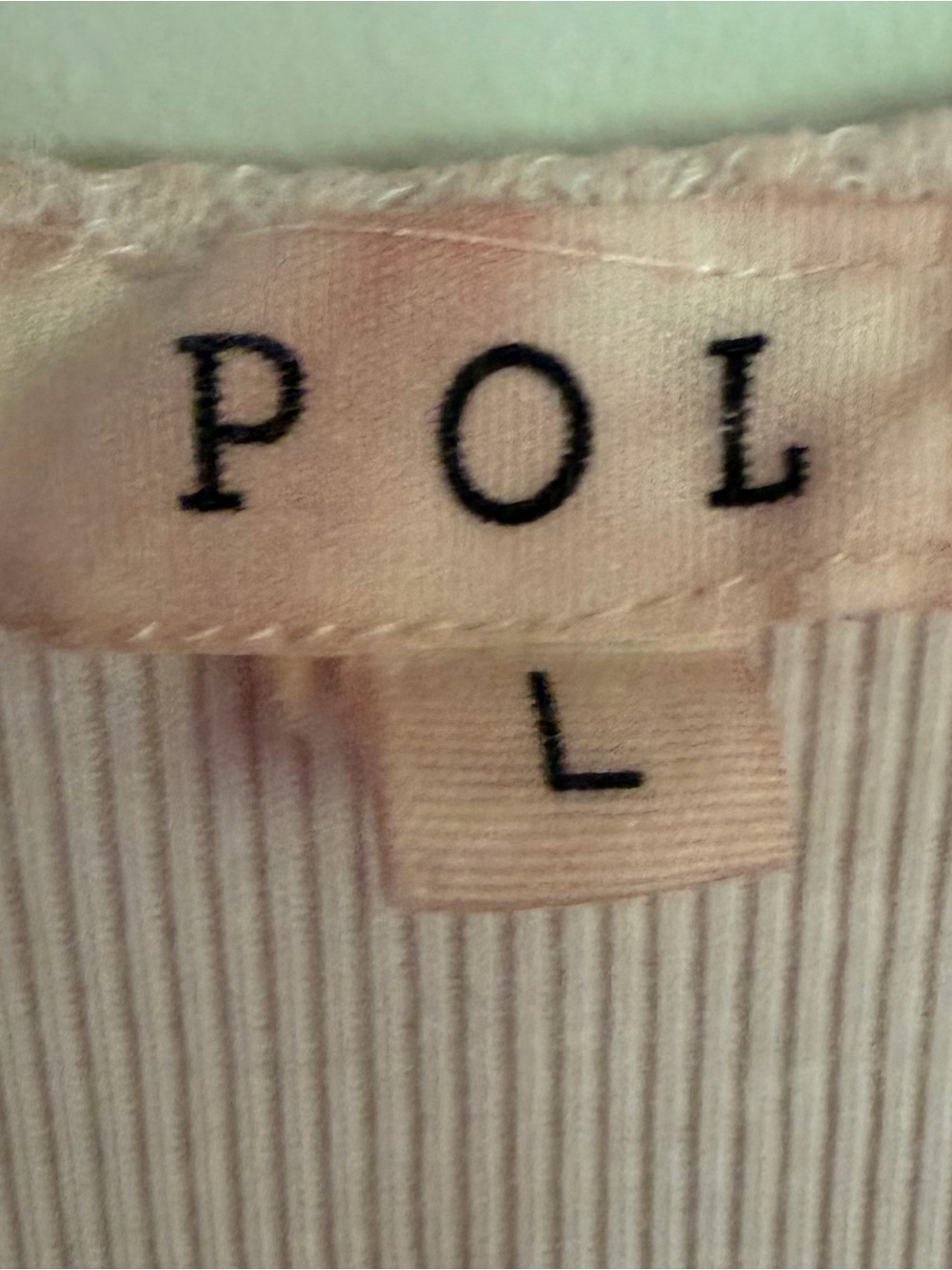 POL Pink Relaxed Fit Two-Tone Waffle Knit Tunic Tank Top L Large - Picture 5 of 6